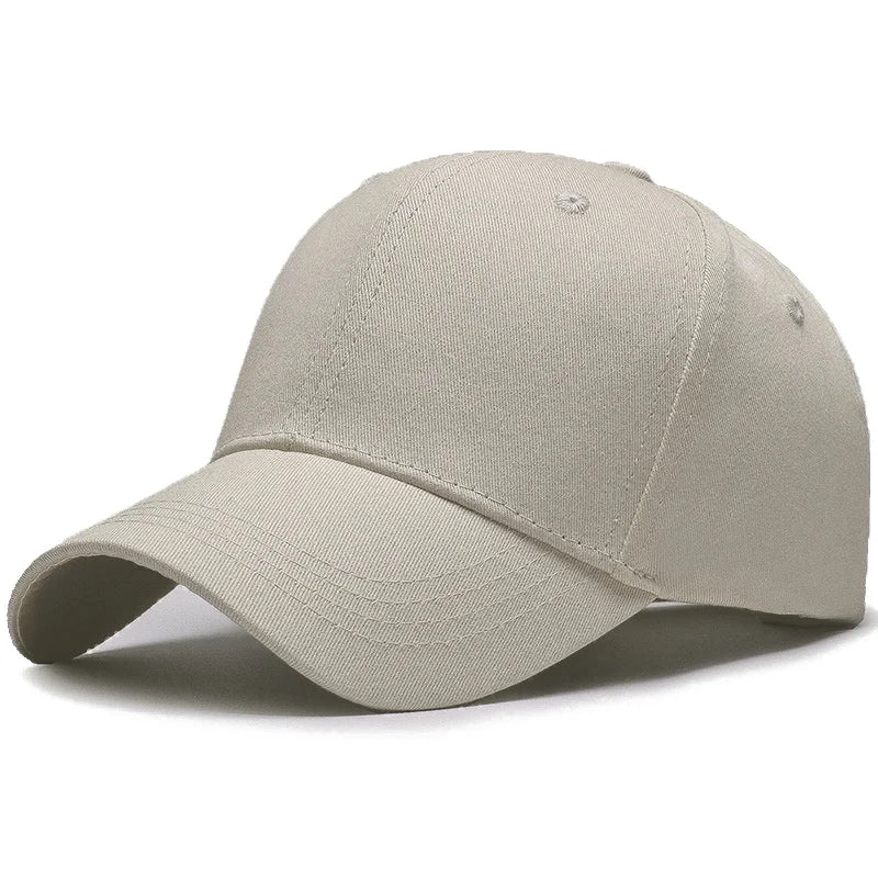 Classic Unisex Plain Baseball Cap Adjustable Metal Buckle Closure