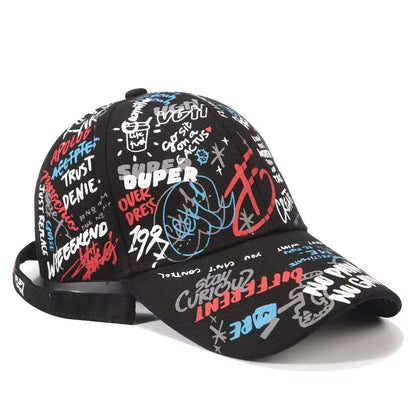 Graffiti Printing Baseball Cap Outdoor Cotton Casquatte Hat Men Women Summer Caps Adjustable Letter