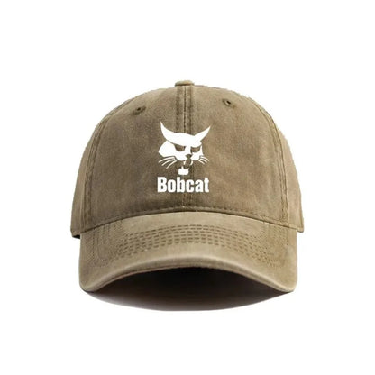 Bobcat Baseball Caps Distressed Hats Cap Men Women Retro Outdoor Summer Adjustable Heavy Equipment