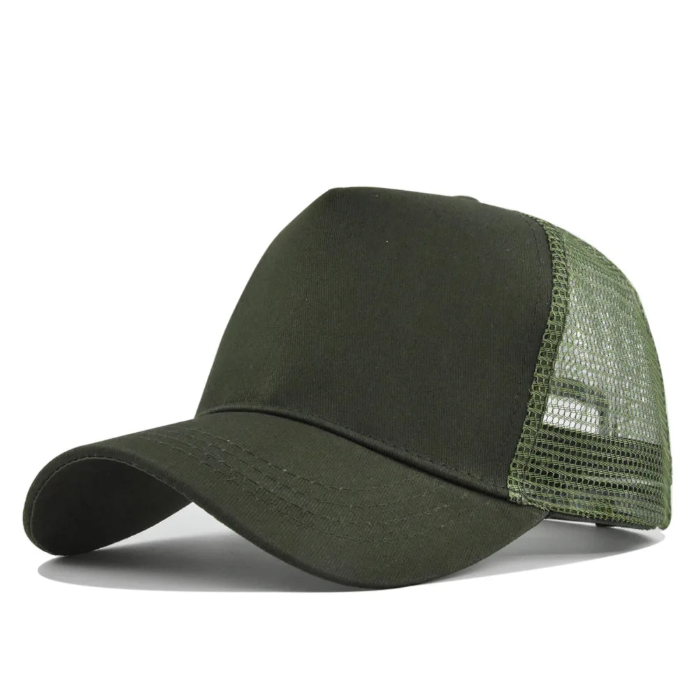 Sunhat Outdoors Trucker Hat Cotton Mesh Breathablebaseball Cap Women Men Summer Sunshade Meshcap
