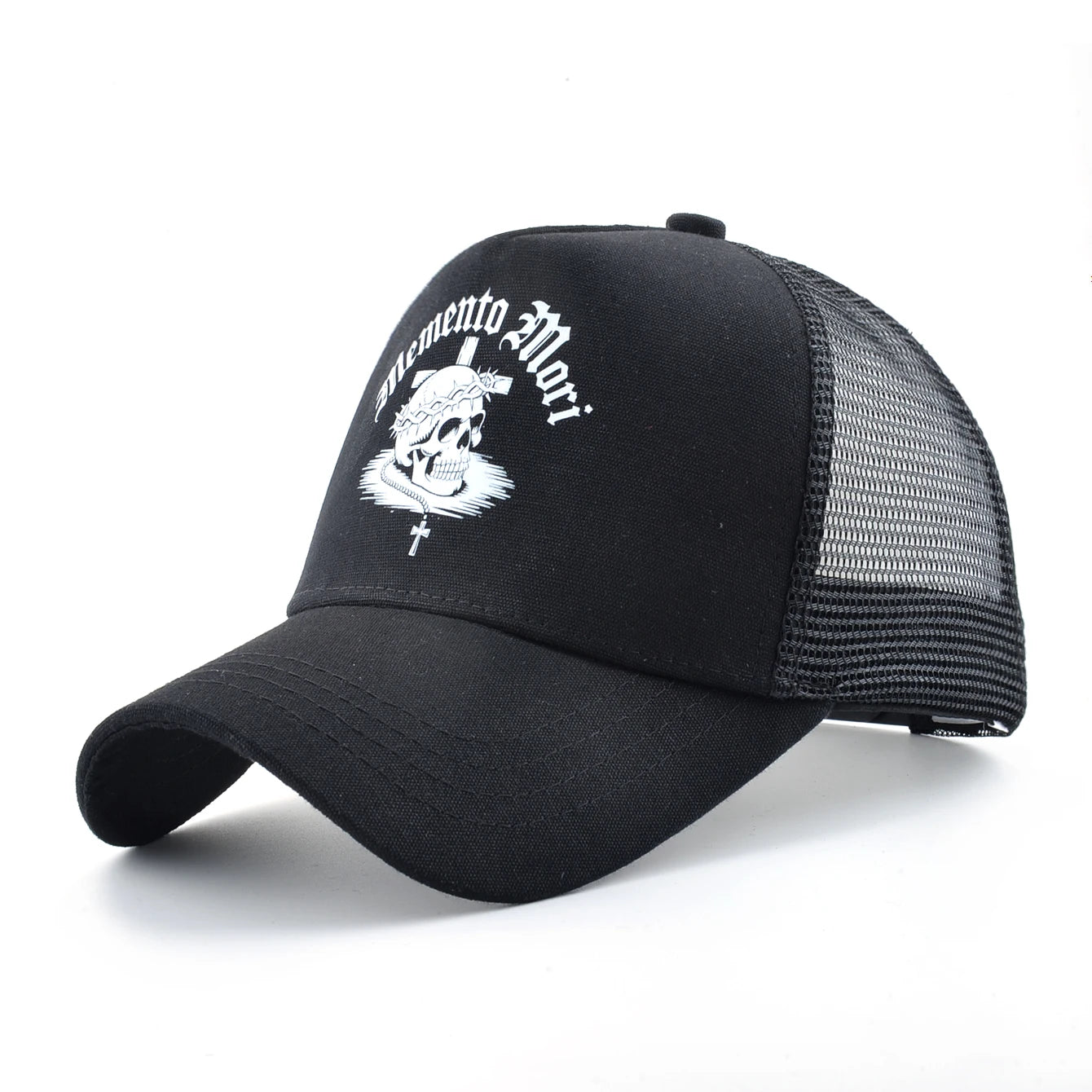 Summer Baseball Cap Outdoor Breathable Mesh Trucker Cap Men Women Printing Skull Snapback Hip Hop Caps Adjustable Visor Cap