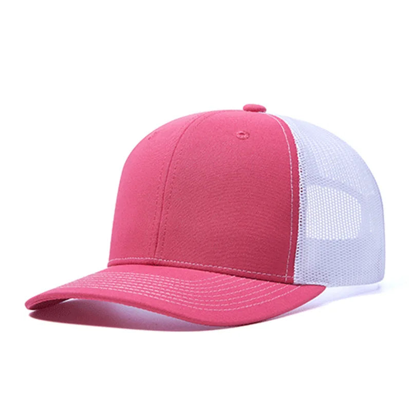 Summer Mesh Baseball Cap Men Women Slight Curved Snapback Trucker Hat Unisex Casual Outdoor