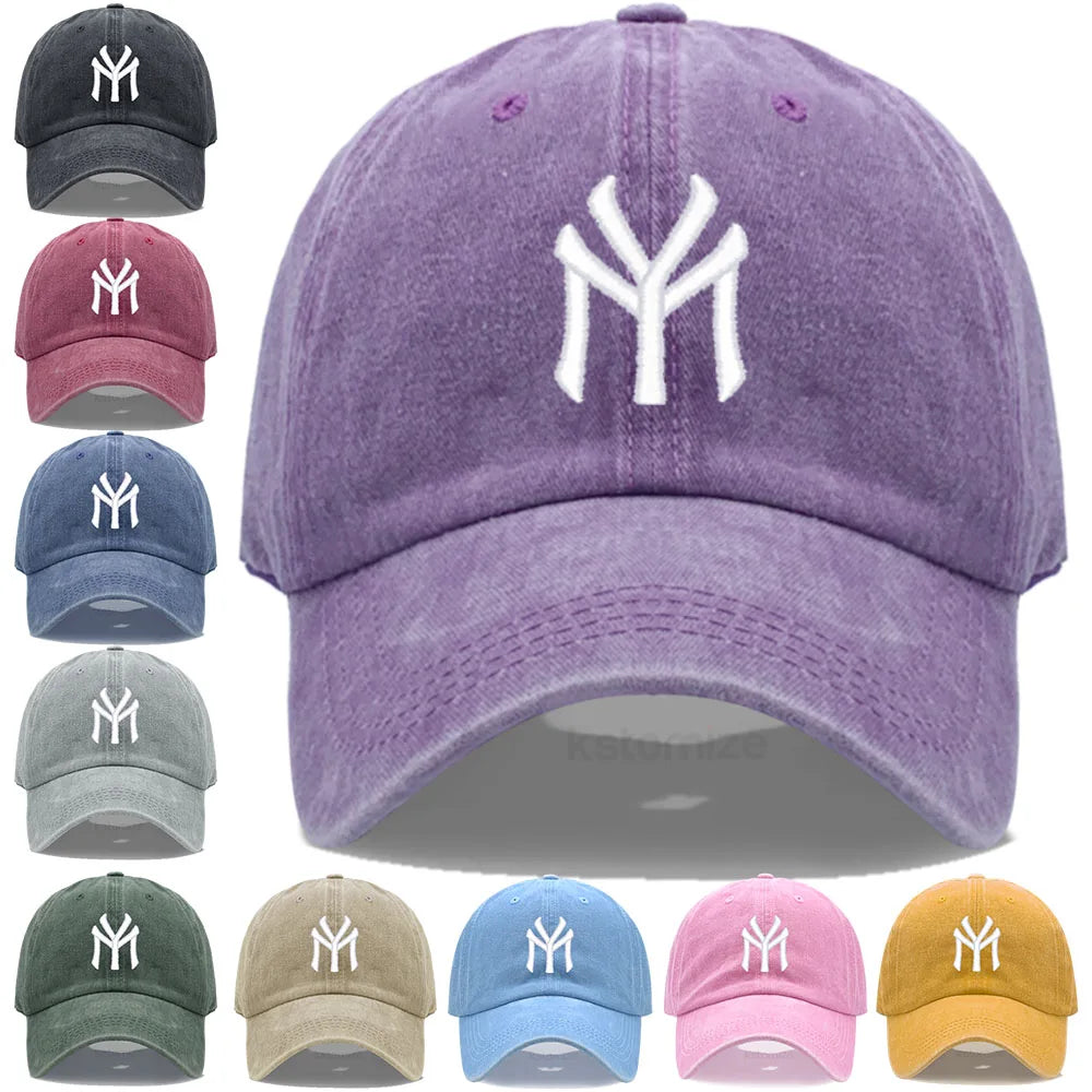 Letter My Embroidery Baseball Cap Women Men Adjustable Soft Washed Cotton Sports Dad Hat Spring