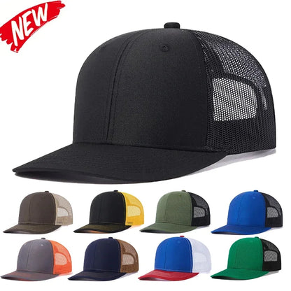 Summer Mesh Baseball Cap Men Women Slight Curved Snapback Trucker Hat Unisex Casual Outdoor