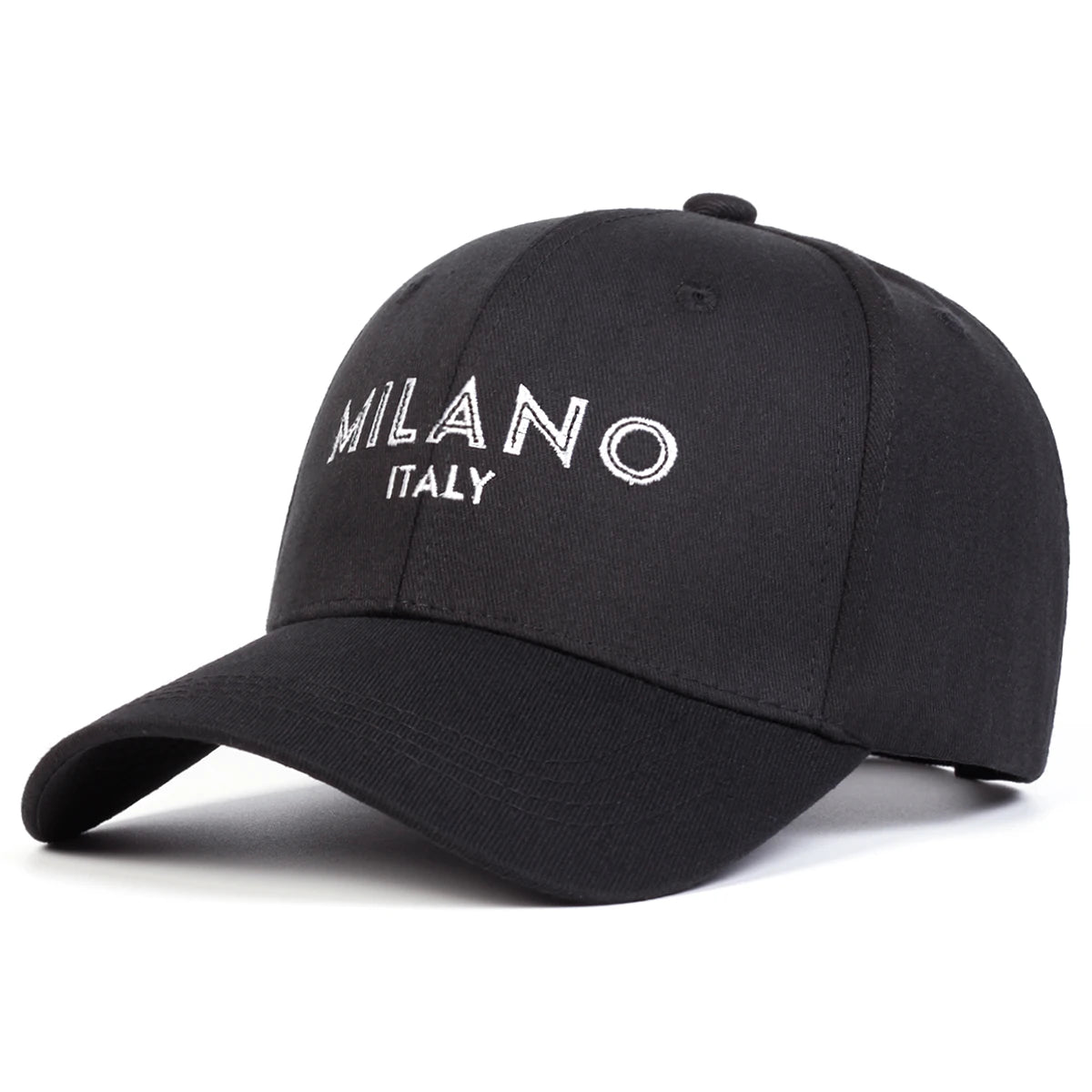 Unisex Milano Letter Embroidery Baseball Caps Spring Autumn Outdoor Adjustable Casual Hats Sunscreen