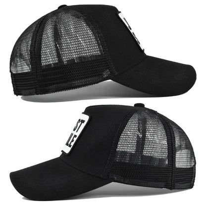 Letters Embroidered Mesh Baseball Cap Men Women Hip Hop Snapback Adjustable Outdoor Sports