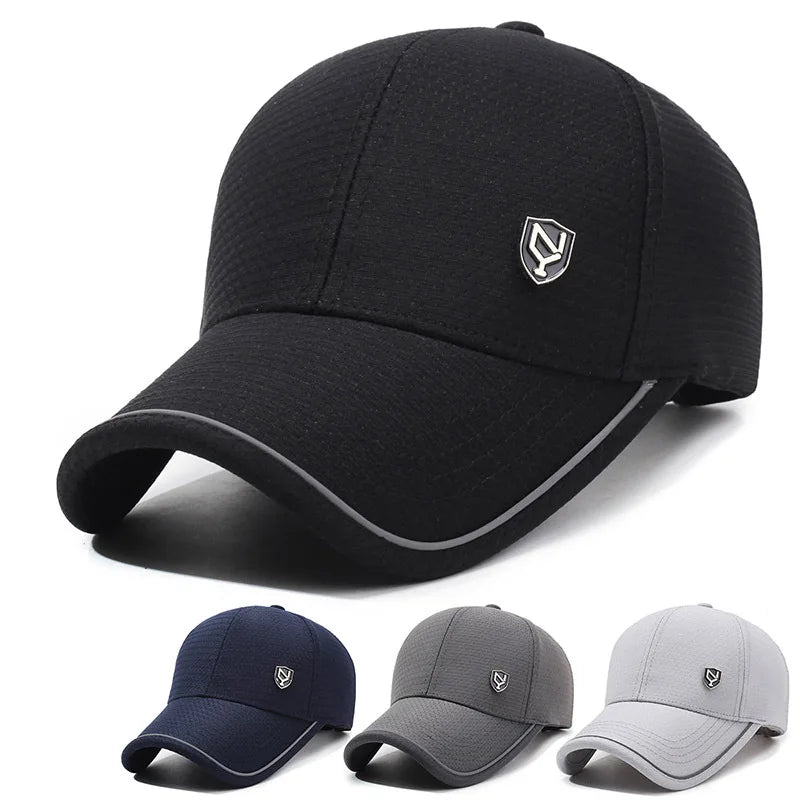 Summer Men S Black Breathable Cap Versatile Korean Version Baseball Outdoor Recreational Fishing Sun
