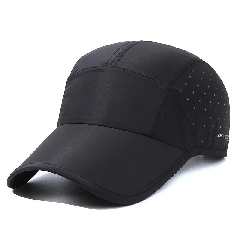 Outdoor Sport Quick Dry Waterproof Breathable Baseball Cap Summer For Men Women Fashion Adjustable Snapback Thin Sun Shade Hat
