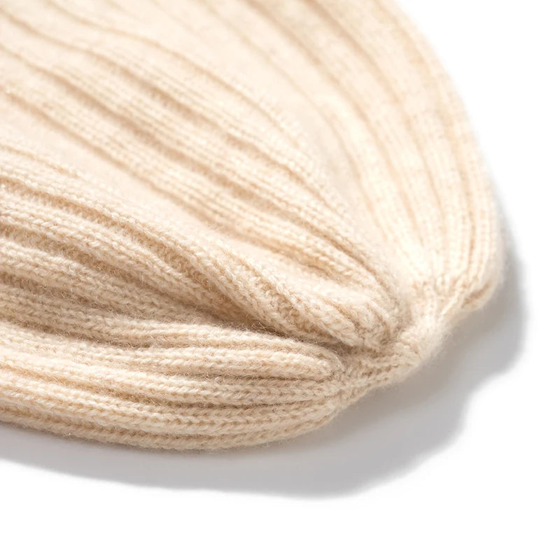 ZYCZCXX Regardless Of Gender 100%Pure Cashmere Hat High Quality Thick Men's Outdoor Sports Cowl Winter New Women's Warm Skullcap