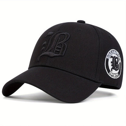 Unisex Gothic Letter Flb Embroidery Baseball Caps Spring Autumn Outdoor Adjustable Casual Hats
