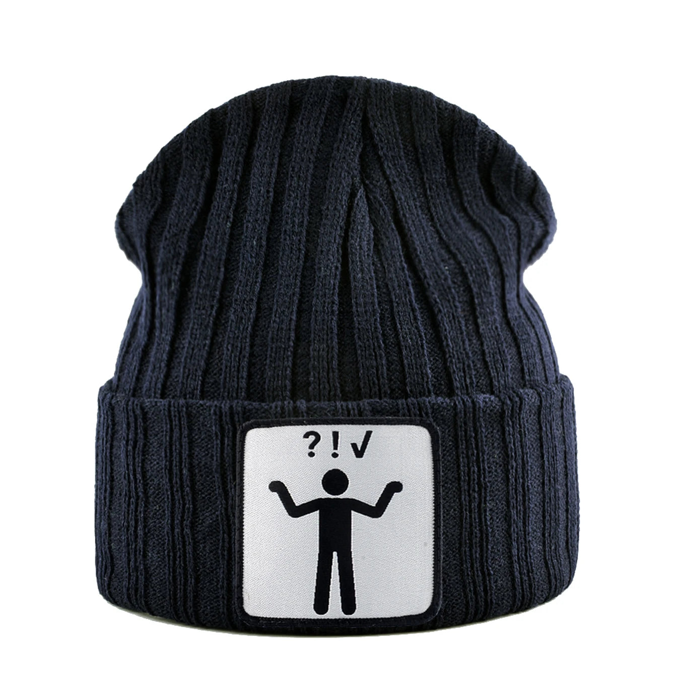 Knitted Skullies Beanie With Animals Patch Men Women Outdoor Casual Sport Hats Autumn Winter Solid Color Hip Hop Beanies