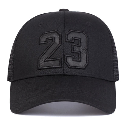 Unisex 23 Embroidery Baseball Net Caps Hip Hop Cap Spring Summer Outdoor Adjustable Casual Hats