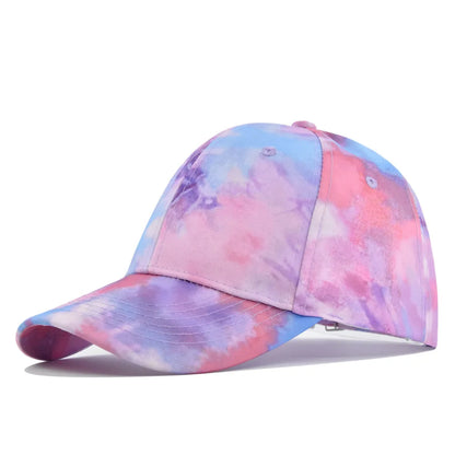 Unisex Spring Summer Dyed Baseball Cap Korean Version Trendy Hat Men Women Outdoor Sun Protection