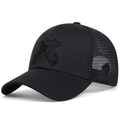 Summer Men Mesh Baseball Cap Outdoor Sport X Letter Snapback Hat Women Unisex Breathable Caps Hip