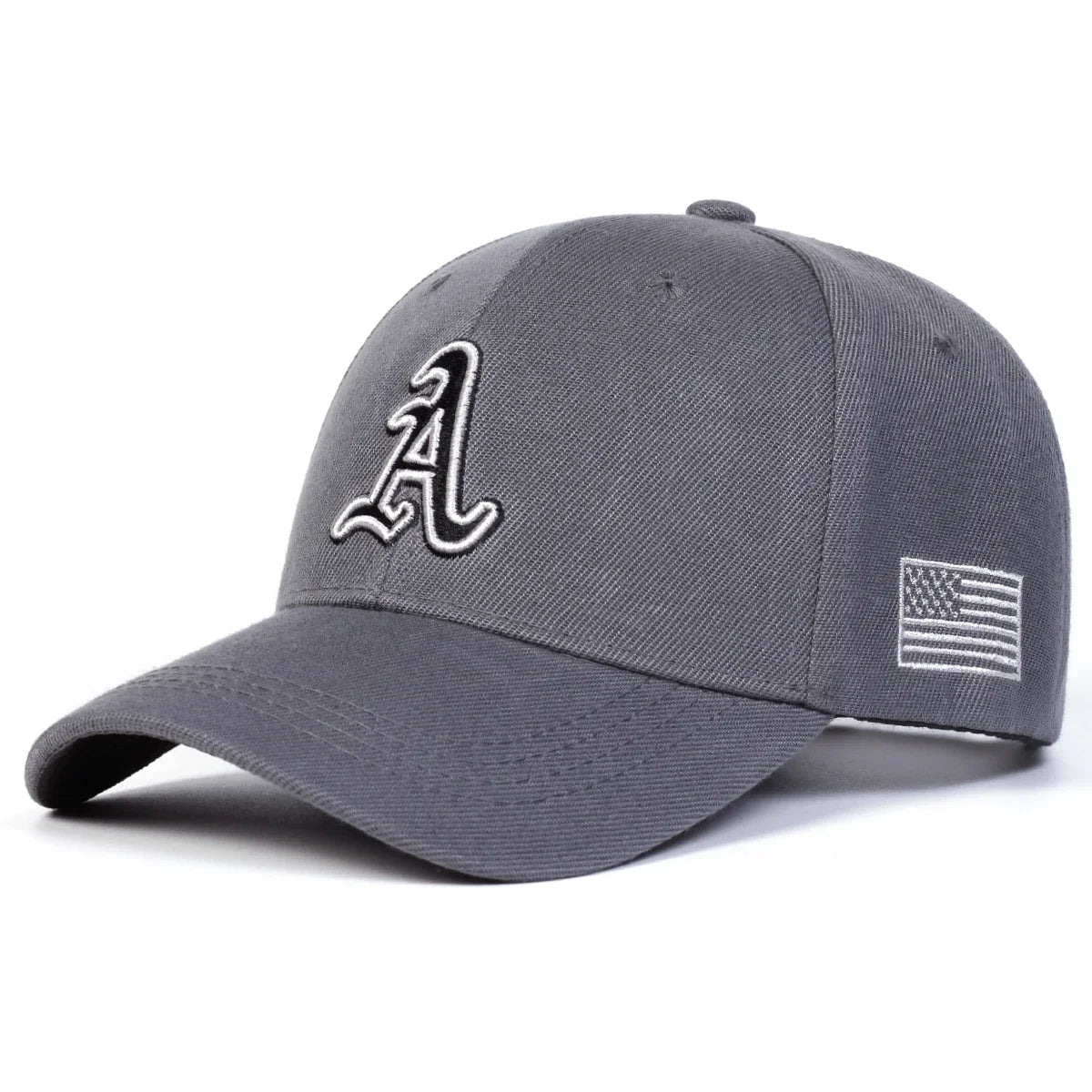 Unisex Letter Embroidery Side American Flag Baseball Cap Spring Autumn Outdoor Adjustable Casual Hat