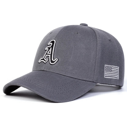Unisex Letter Embroidery Side American Flag Baseball Cap Spring Autumn Outdoor Adjustable Casual Hat