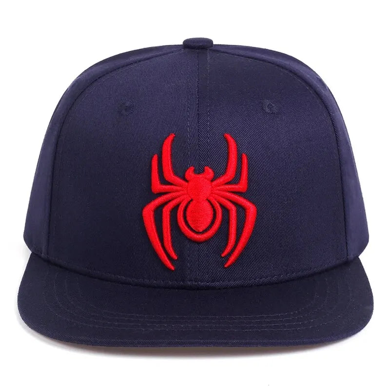 Unisex Spider Embroidery Hip-Hop Hats Spring Autumn Outdoor Adjustable Casual Baseball Caps