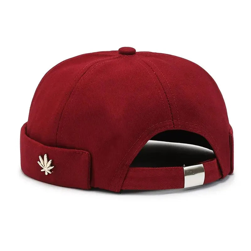Beanie Melon Skin Hat Men's Leaf Soft Top Hat Women's Street Black Landlord Hat Tide Four Seasons Fashion And Versatile Hat