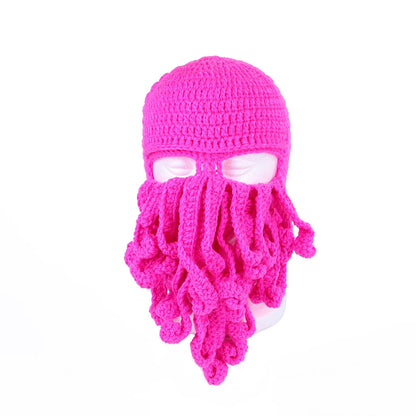 Handmade Tentacle Octopus Cotton Hat Crazy Party Squid Balaclava Winter Warm Skull Bean Men Best