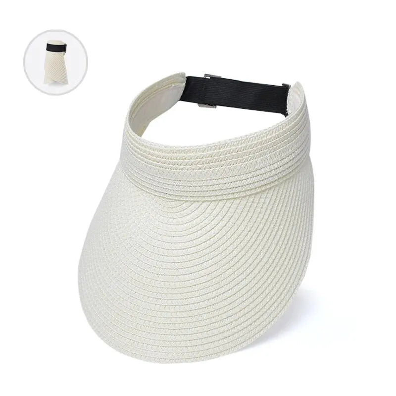 Xinbaoguan 100% Straw Knitted8222Summer Women's New Sunscreen Hat with Large Eaves and Hair Hoops Straw Hat Fashion Open Top Hat
