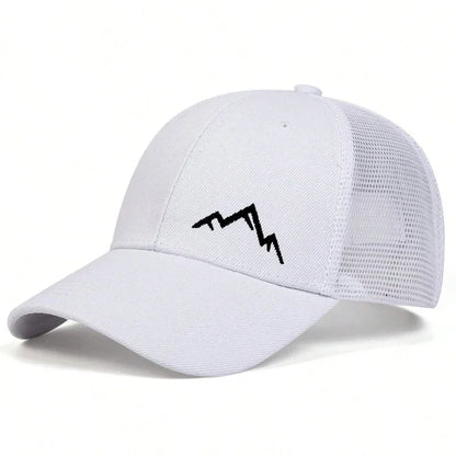 Unisex Mountain Range Embroidery Baseball Net Caps Spring Summer Outdoor Adjustable Casual Hats Dad