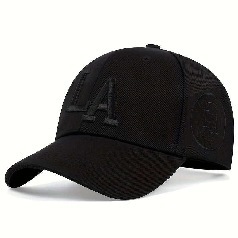 Unisex La Letter Embroidery Baseball Caps Spring Autumn Outdoor Adjustable Casual Hats Sunscreen Hat
