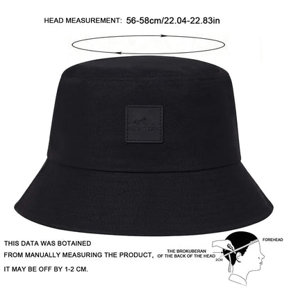 Unisex York Leather Label Personality Bucket Hats Fishermen Caps Outdoor Casual Cap Sunscreen Hat