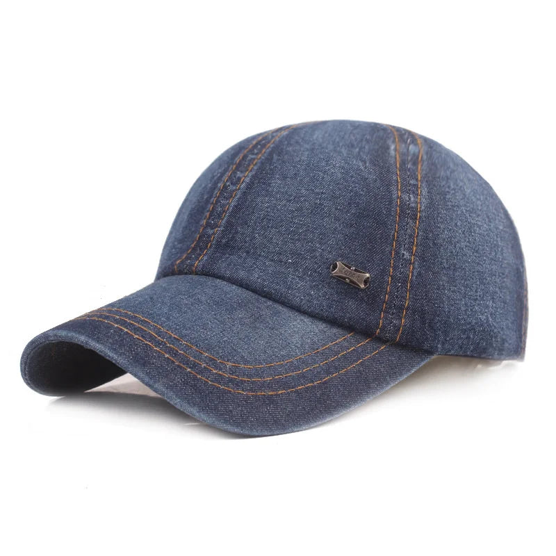 Vintage Washed Cotton Baseball Cap Men Women Denim Dad Hat Adjustable Trucker Style Low Profile Sun