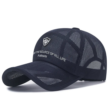 Breathable Baseball Cap for Men & Women Quick-Dry Mesh Adjustable Snapback Sun Hat Lightweight Unisex Outdoor Sport Fishing Hat