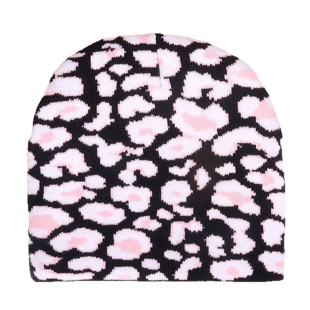 Winter Beanie Warm Fashionable Leopard Print Style Knitted Hatversatile Personalized Cold Hat Retro