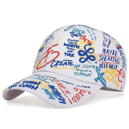 Graffiti Printing Baseball Cap Outdoor Cotton Casquatte Hat Men Women Summer Sun Hats Adjustable Hip