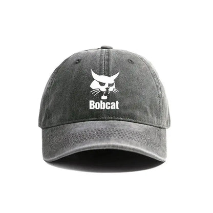 Bobcat Baseball Caps Distressed Hats Cap Men Women Retro Outdoor Summer Adjustable Heavy Equipment