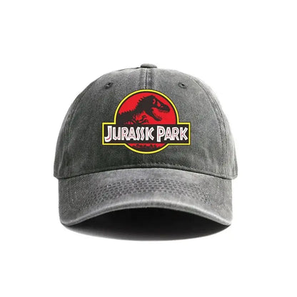 Jurassic Park Baseball Cap Distressed Hats Dinosaur Men Retro Outdoor Summer Adjustable Hat Casual