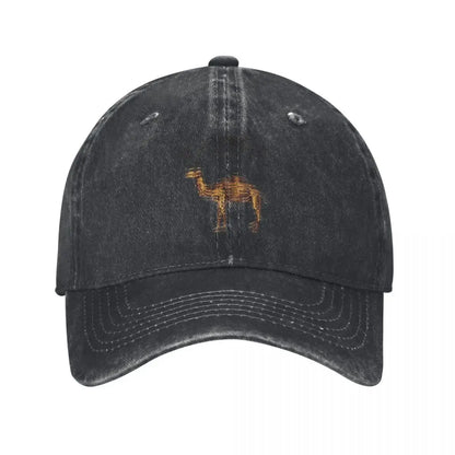 Camel Accessories Men Women Trucker Hat Animal Distressed Washed Caps Vintage Outdoor Running Golf