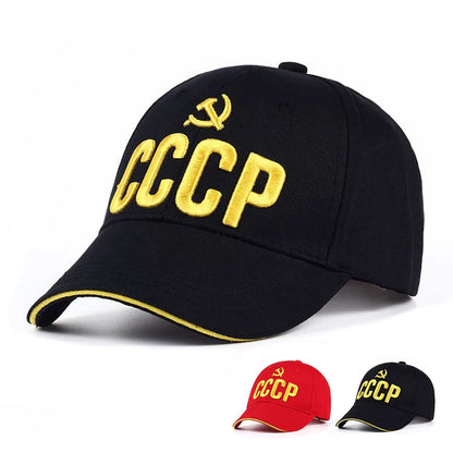 Cccp Russian Style Baseball Cap Unisex Black Red Cotton Snapback 3d Embroidery Best Garros