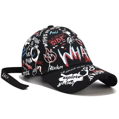Graffiti Printing Baseball Cap Outdoor Cotton Casquatte Hat Men Women Summer Caps Adjustable Letter