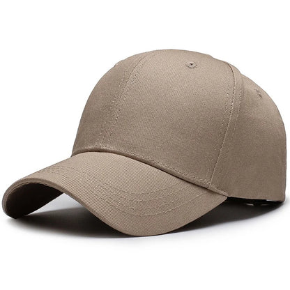Classic Unisex Plain Baseball Cap Adjustable Metal Buckle Closure