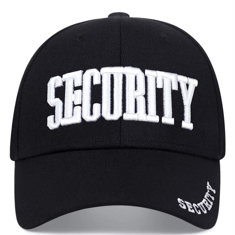 Security Letter Embroidery Baseball Cap Usa Men Dad Hat Cotton Adjustable Snapback Hats Adult Male