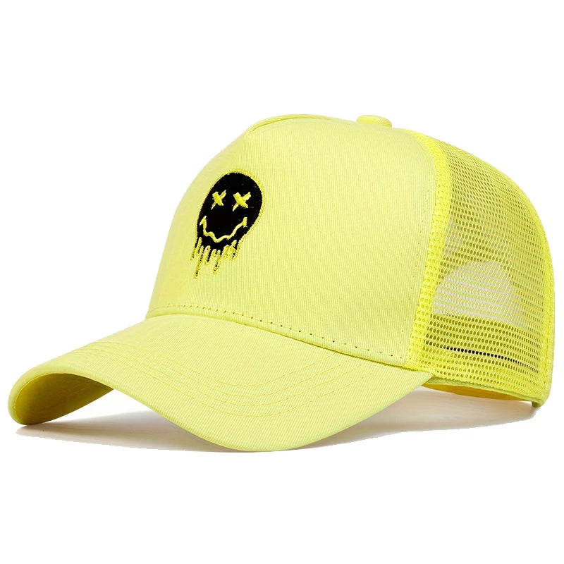 Unisex Xx Smiling Face Print Baseball Net Caps Spring Summer Outdoor Adjustable Casual Hats