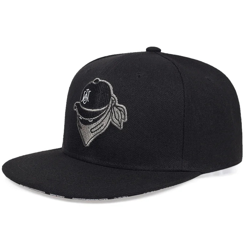 Unisex Masked Embroidery Hip-Hop Hats Spring Autumn Adjustable Casual Snapback Baseball Caps Outdoor