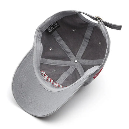 Retro Baseball Cap 3d Embroidery Always Unstructured Distressed Hat