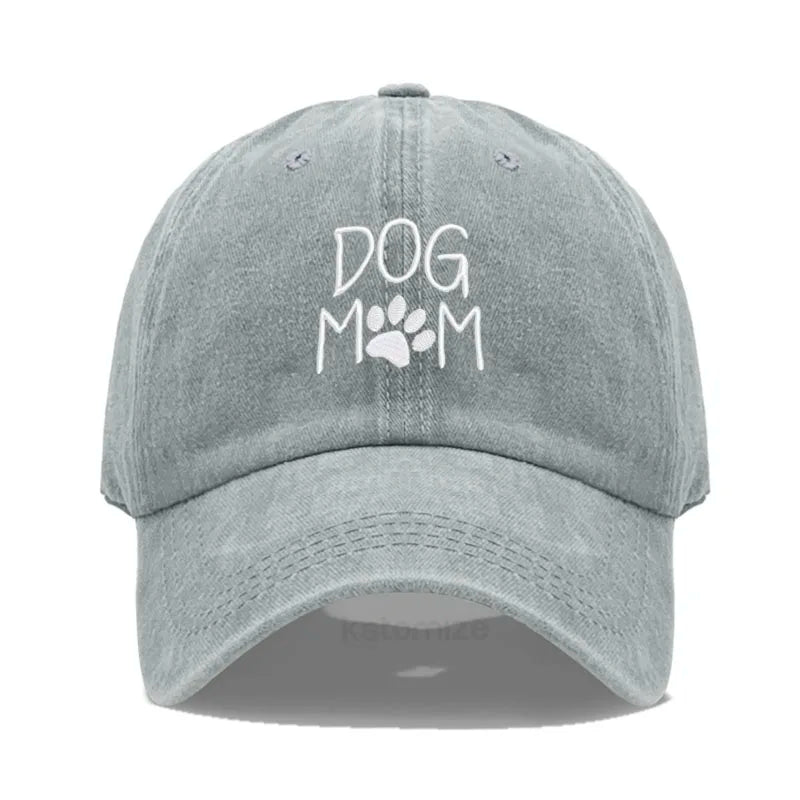 Dog Mom Embroidered Baseball Cap Women Men Adjustable Soft Cotton Dad Hat Unisex Classic Golf Caps