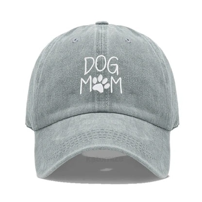 Dog Mom Embroidered Baseball Cap Women Men Adjustable Soft Cotton Dad Hat Unisex Classic Golf Caps