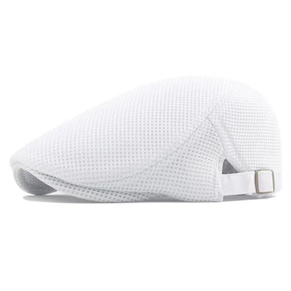 Men Mesh Newsboy Caps British Painters Hats Spring Summer Ventilate Berets Adjustable Flat Cap Hip