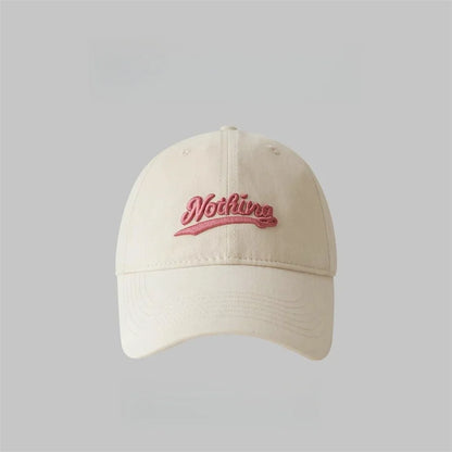 Letter Embroidery Baseball Hat Women Men Sunscreen Outdoor Sunshade Peaked Caps Solid Color Visors