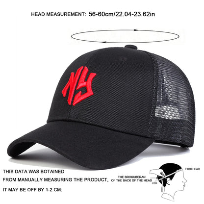 Unisex Letter Embroidery Baseball Net Caps Spring Summer Outdoor Adjustable Casual Hats Sunscreen