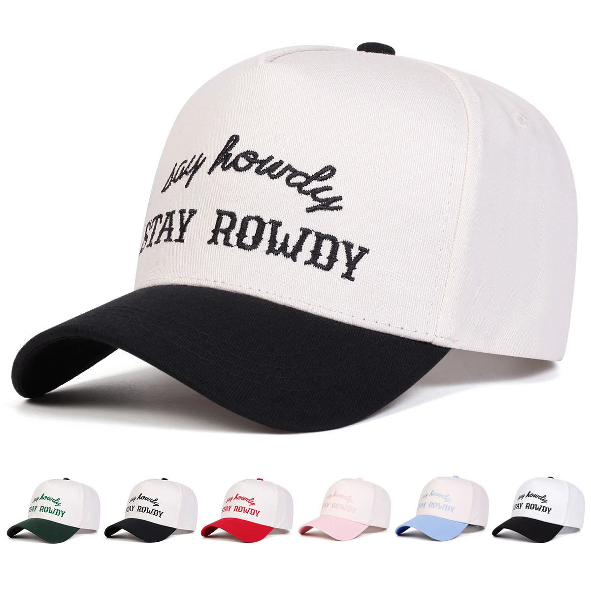 Unisex Stay Rowdy Letter Embroidery Baseball Caps Spring Autumn Outdoor Adjustable Casual Hats Hip