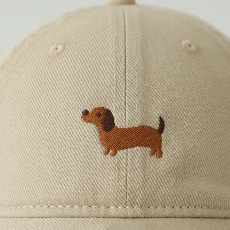Dachshund Embroidery Baseball Hat Sunscreen Outdoor Suitable Men Women Daily Leisure Matching
