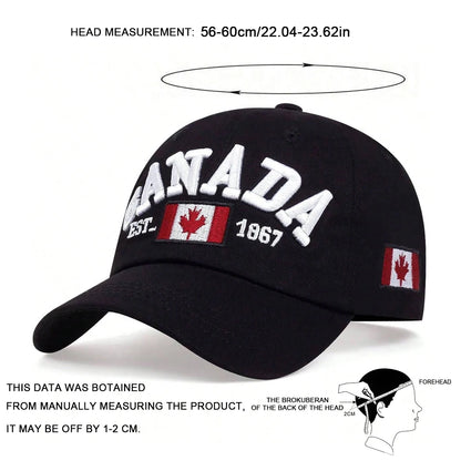 Cotton Canada Baseball Cap Flag Hat Snapback Adjuatable Mens Caps Gorras