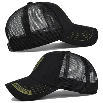 Summer Mesh Baseball Cap Men Adjustable Breathable Cotton Streetwear Outdoor Sports Sun Visor Hat